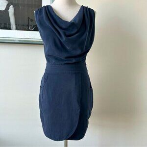 Play with Fala Drape Neck Faux Wrap Dress